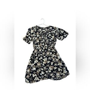 Zara Black and Cream Floral dress